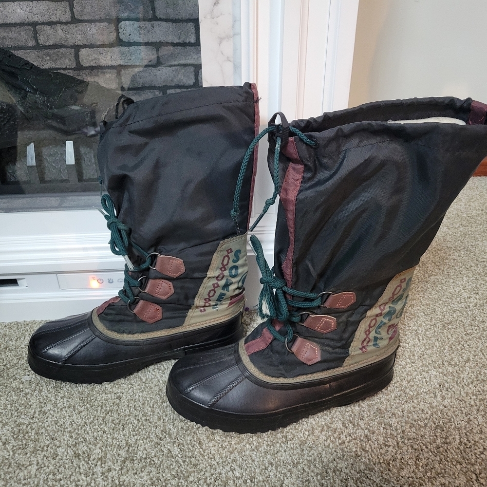 Vintage Sorel Freestyle Boots Women's Winter Snow Duck Outdoor Tall, Size 8
